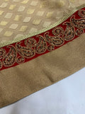 Red/Gold Chudidar Suit with Shaded Net Dupatta