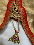 Red/Gold Chudidar Suit with Shaded Net Dupatta
