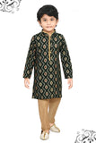 Black Ikkat Cotton Kurta Pajama
