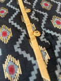 Black Ikkat Cotton Kurta Pajama