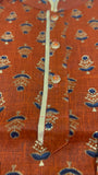 Brown Cotton Kurta Pajama set