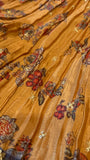 Yellow Floral Lehenga Choli With Dupatta