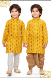 Cotton Silk 3-Piece Kurta Pajama/Dhoti set