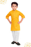 Yellow Cotton Kurta Pajama