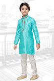 Blue Silk Kurta Pajama