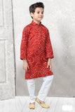 Silk Bandhani Kurta Pajama
