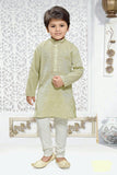 Stripe Embroidered Silk Kurta Pajama