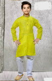 Yellow/Lemon Cotton Kurta Pajama